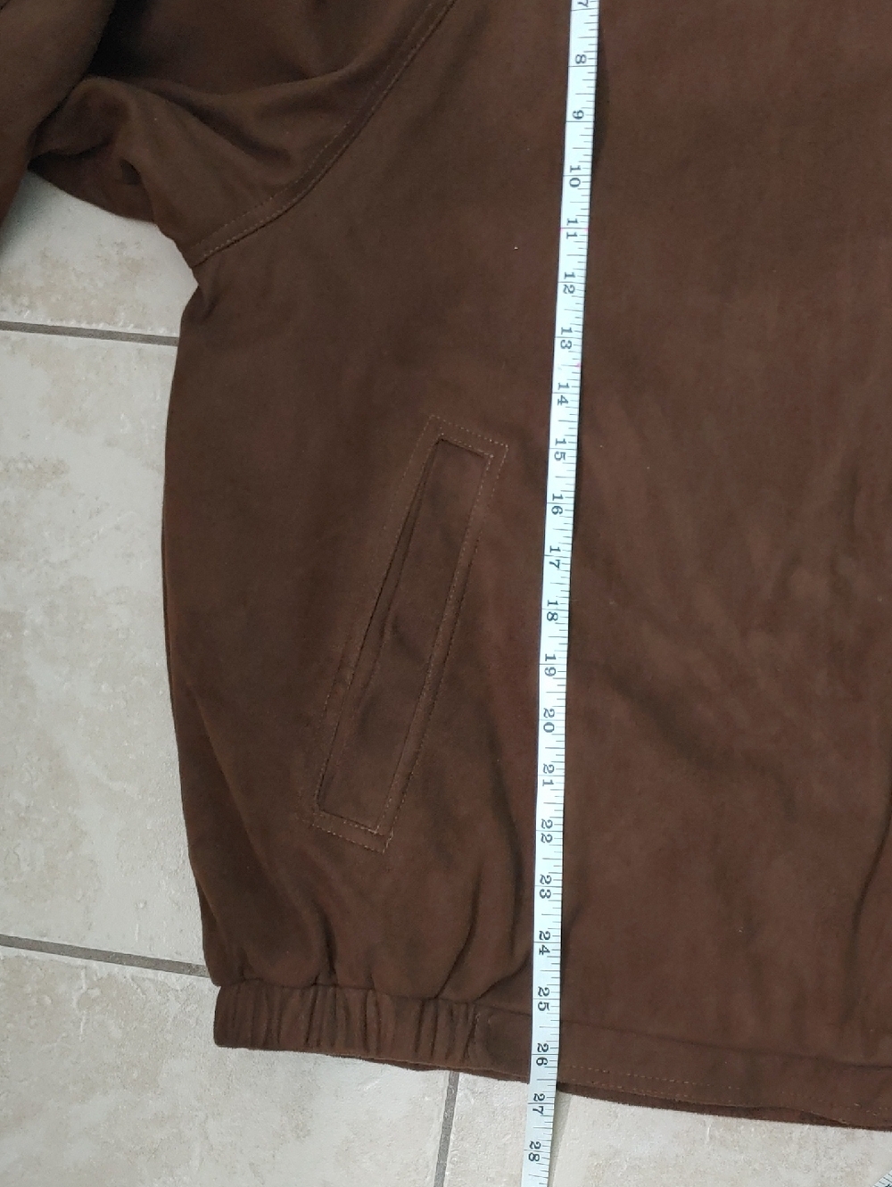 Perry Ellis Microsuede Brown Bomber Jacket Men's Size 3X - Picture 5 of 6